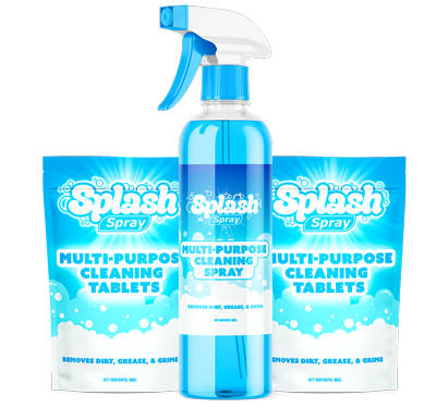 10x Splash Foam Cleaning Spray Tablets & Spray Bottle