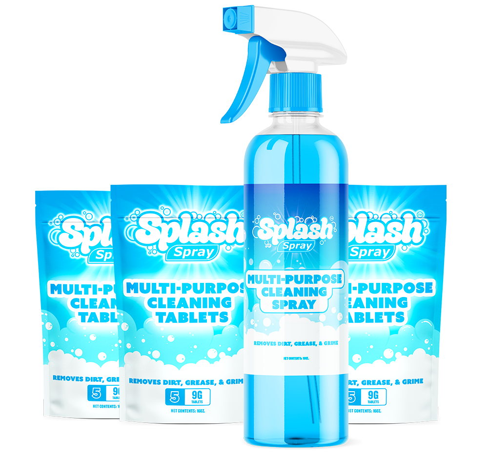 3x Splash Tablet Packs + Spray Bottle (pnd)