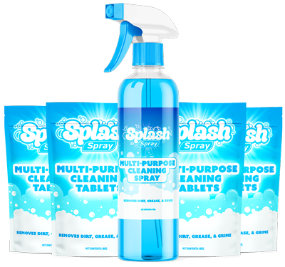 20x Splash Foam Cleaning Spray Tablets & Spray Bottle